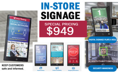 Retail Store Social Distancing and Security Signage